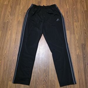 Adidas Primegreen Men’s XL Black Gray Stripe Track Pants Joggers Athletic Casual